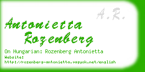 antonietta rozenberg business card
